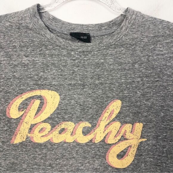 BLANK PAIGE | Peachy Gray Short Sleeve Graphic Tee Women’s Size Small - Picture 3 of 7
